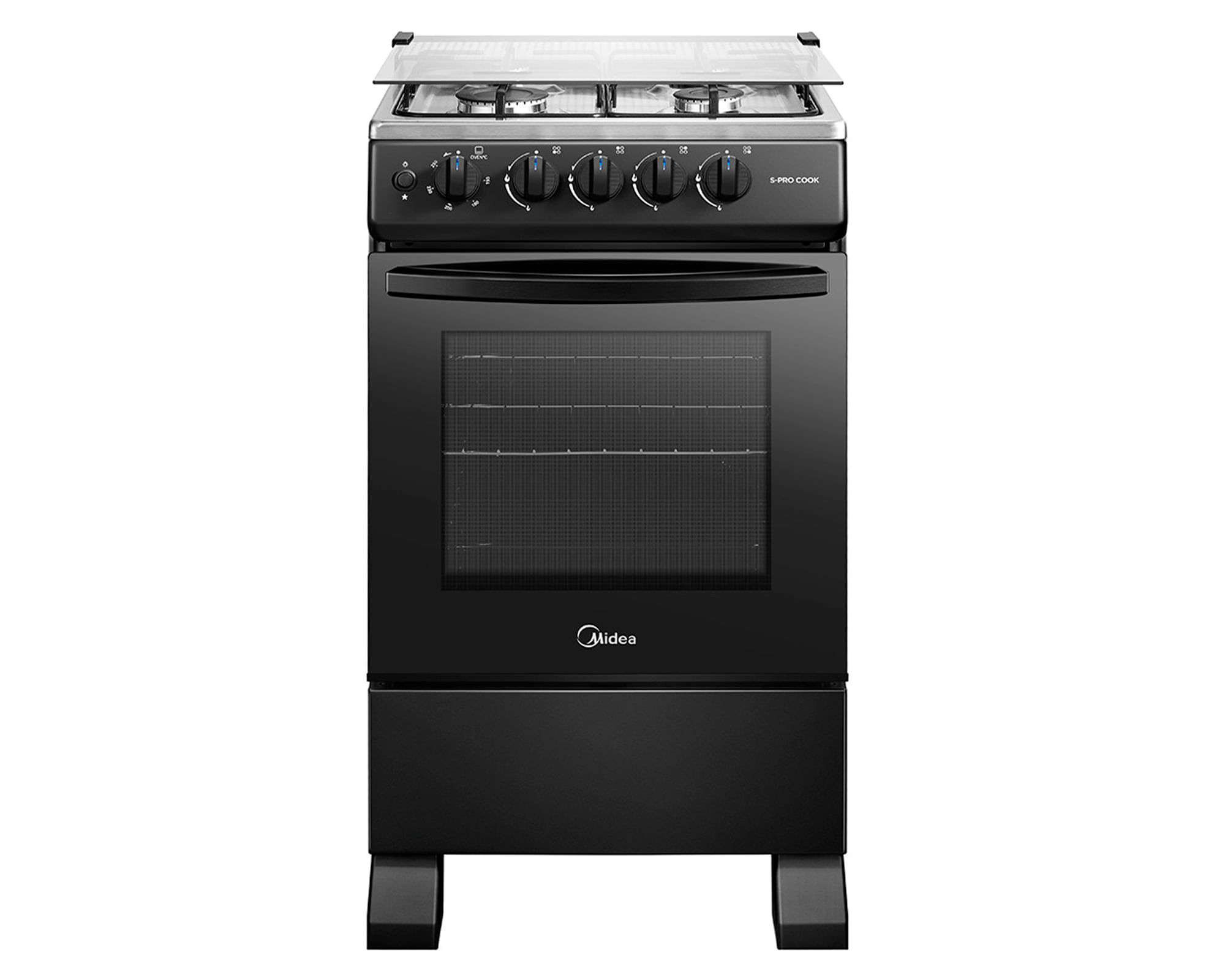 Midea Cocina MFO-MG20TCSSLBK 4 quemadores gas licuado/natural