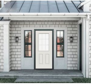 Puerta 70x200 cm Medio cuerpo 9 luces blanco