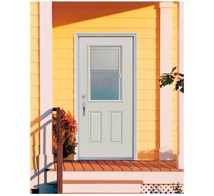 Puerta 70x200 cm Medio cuerpo con persiana blanco