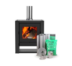 Estufa a leña Gold 500 12.2 kW + kit instalación 6"