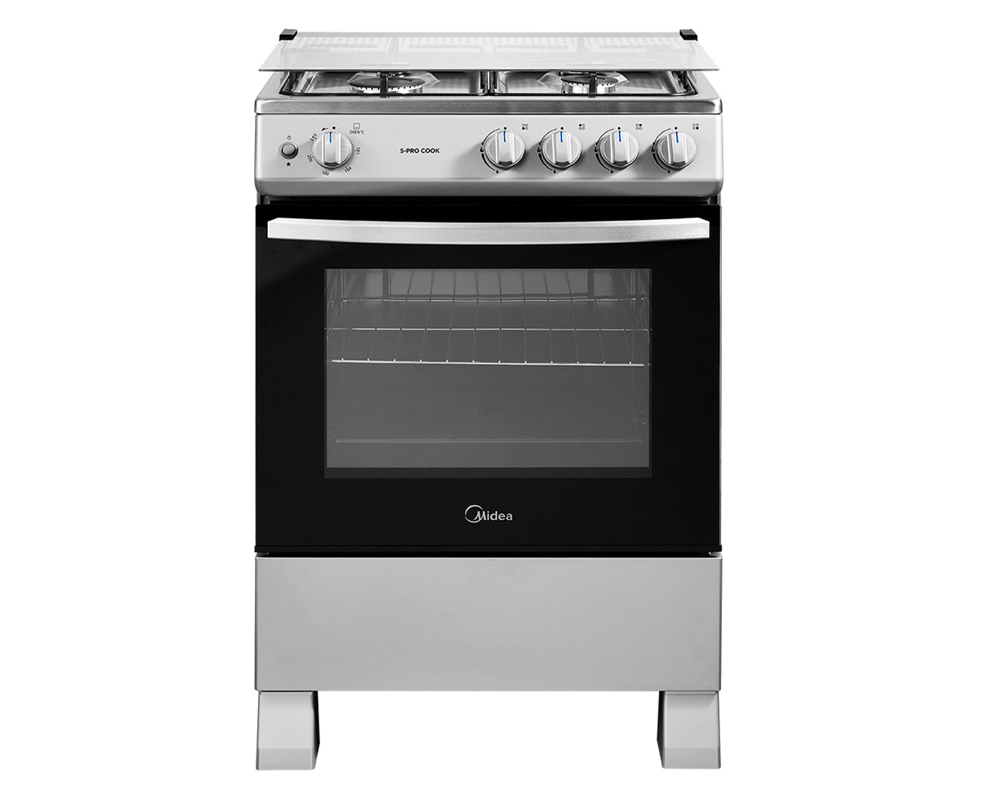 Midea Cocina MFO-MG24TCSSL 4 quemadores gas licuado/natural