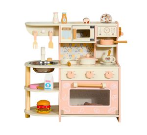 Cocina con cafetera Emily rosa