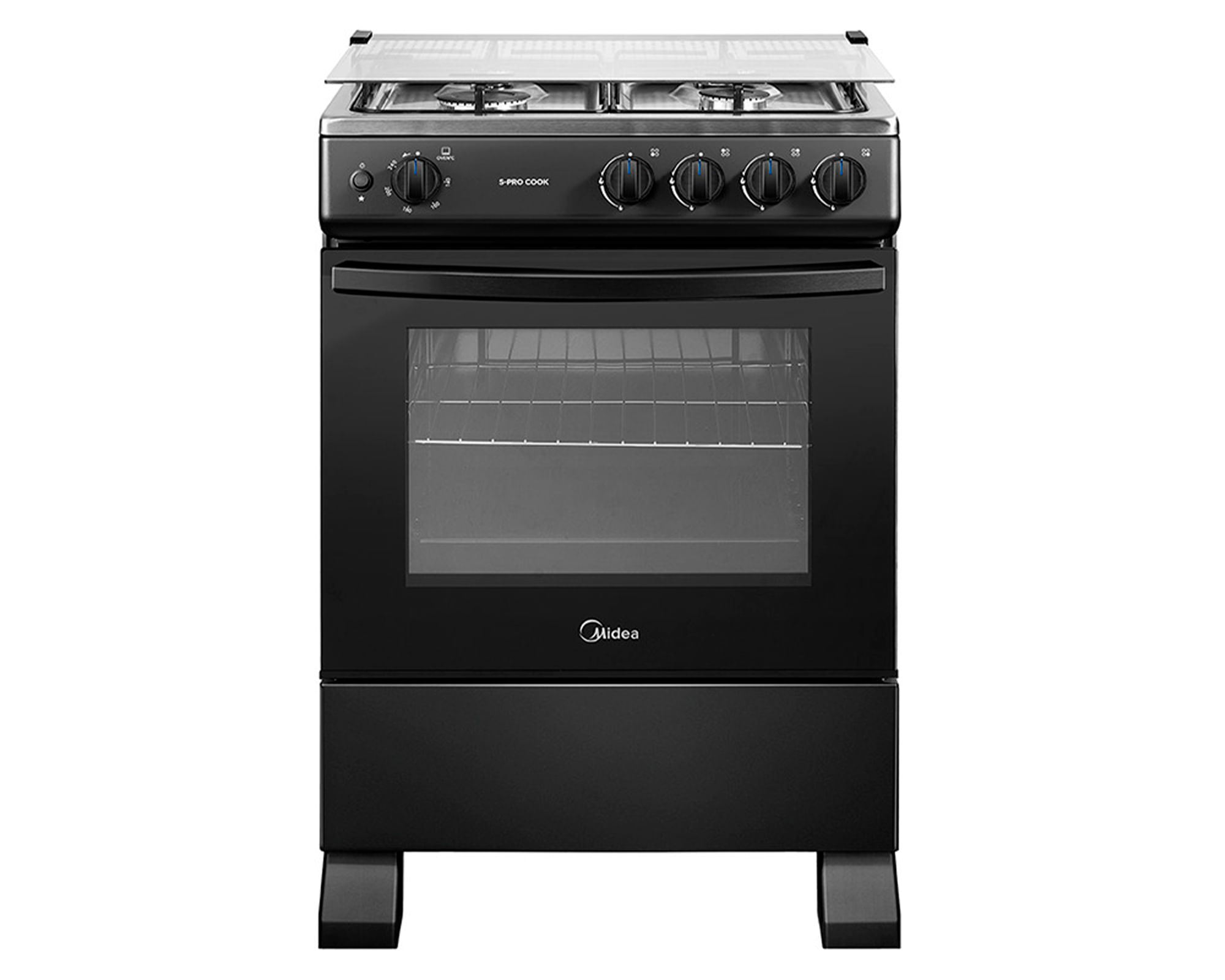 Midea Cocina MFO-MG24TCSSLBK 4 quemadores gas licuado/natural