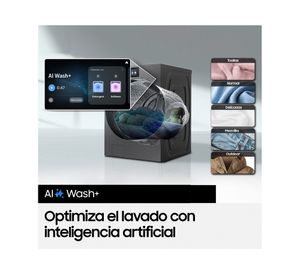 Lavadora WF90F25ADSZS carga frontal 25 kg gris