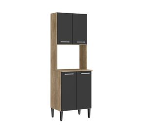 Kit cocina Arizona oak/negro 4 puertas