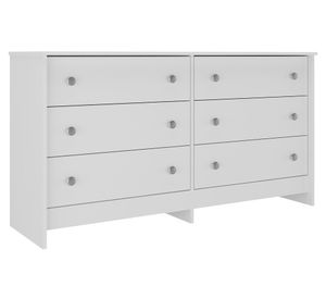Cómoda Dúplex blanco 6 cajones