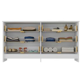 Cómoda Dúplex blanco 6 cajones