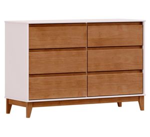 Cómoda Tucumán blanco/roble 6 Cajones