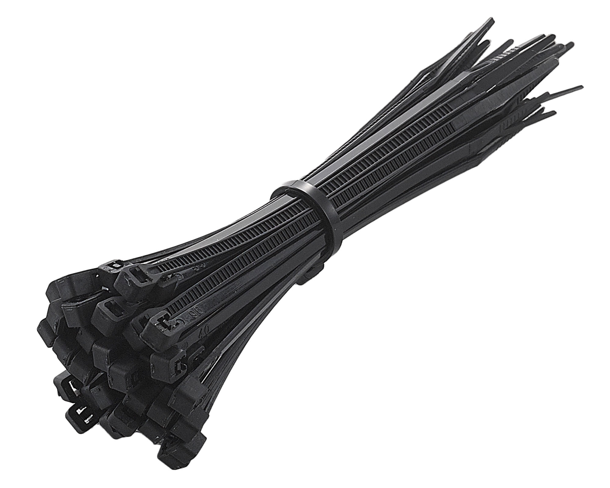 Amarra cable negro 2.5x203 mm 10 unidades