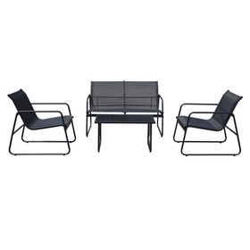 Set living Paujil 4 personas negro