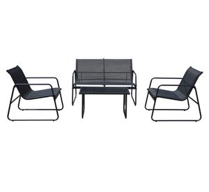 Set living Paujil 4 personas negro