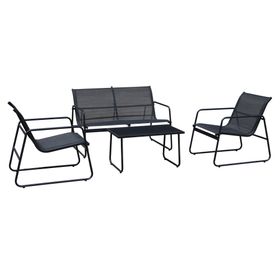Set living Paujil 4 personas negro