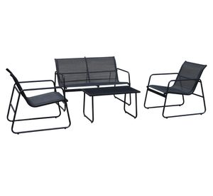 Set living Paujil 4 personas negro