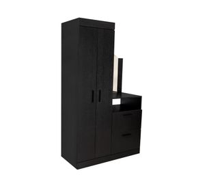 Clóset cómoda 3 puertas 1 cajón Praga wengue 179x103x48.3 cm