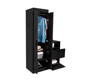 Clóset cómoda 3 puertas 1 cajón Praga wengue 179x103x48.3 cm