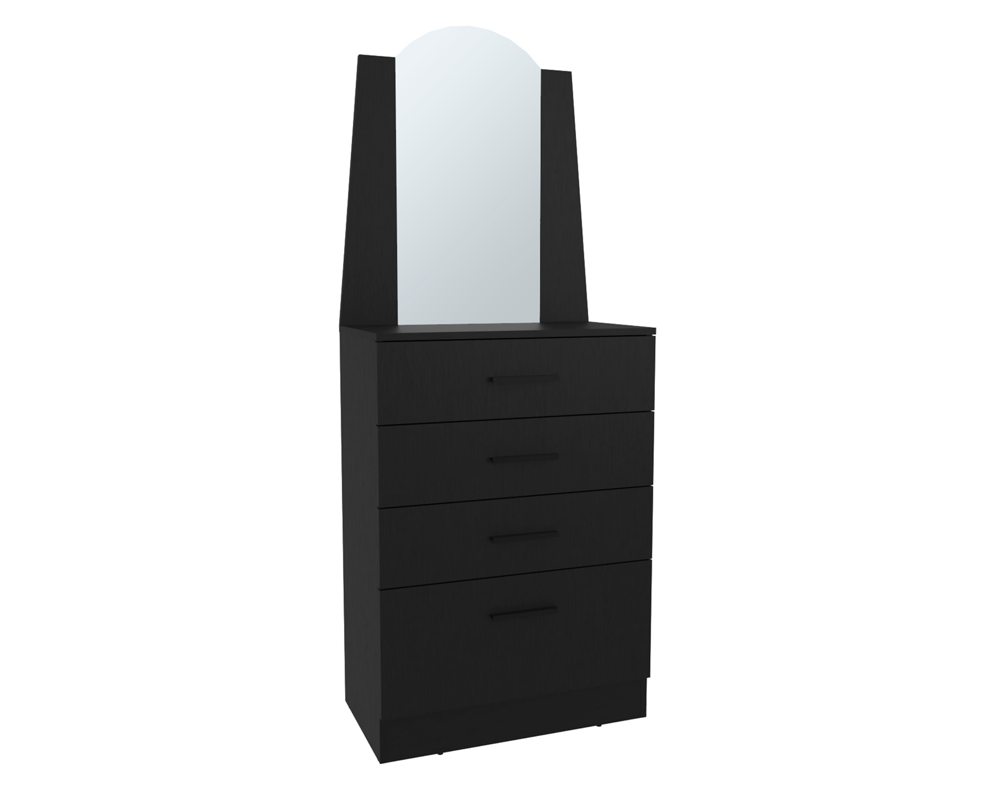 TuHome Cómoda Praga wengue 3 cajones 1 puerta