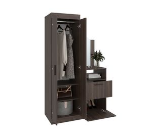 Clóset cómoda 3 puertas 1 cajón Praga milán 179x103x48.3 cm