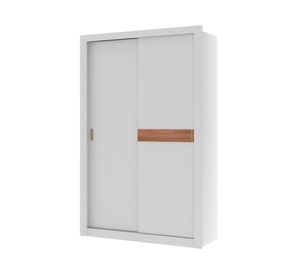 Clóset 2 puertas Vivacce blanco/canela 210x130.5x52 cm