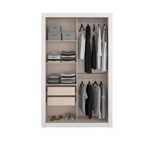 Clóset 2 puertas Vivacce blanco/canela 210x130.5x52 cm