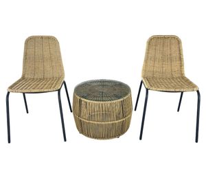 Set conversación 2 personas Ratán natural fiber