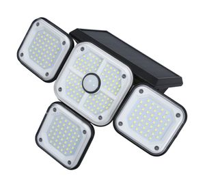 Proyector solar LED negro