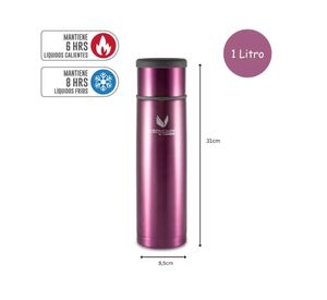 Termo para agua Everynight morado 1 lt
