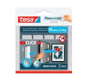 Tiras adhesivas Click Powerstrips M 16 un