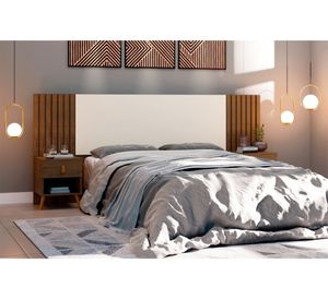 Respaldo adaptable Capitonex blanco/caramelo 106x160x47 cm