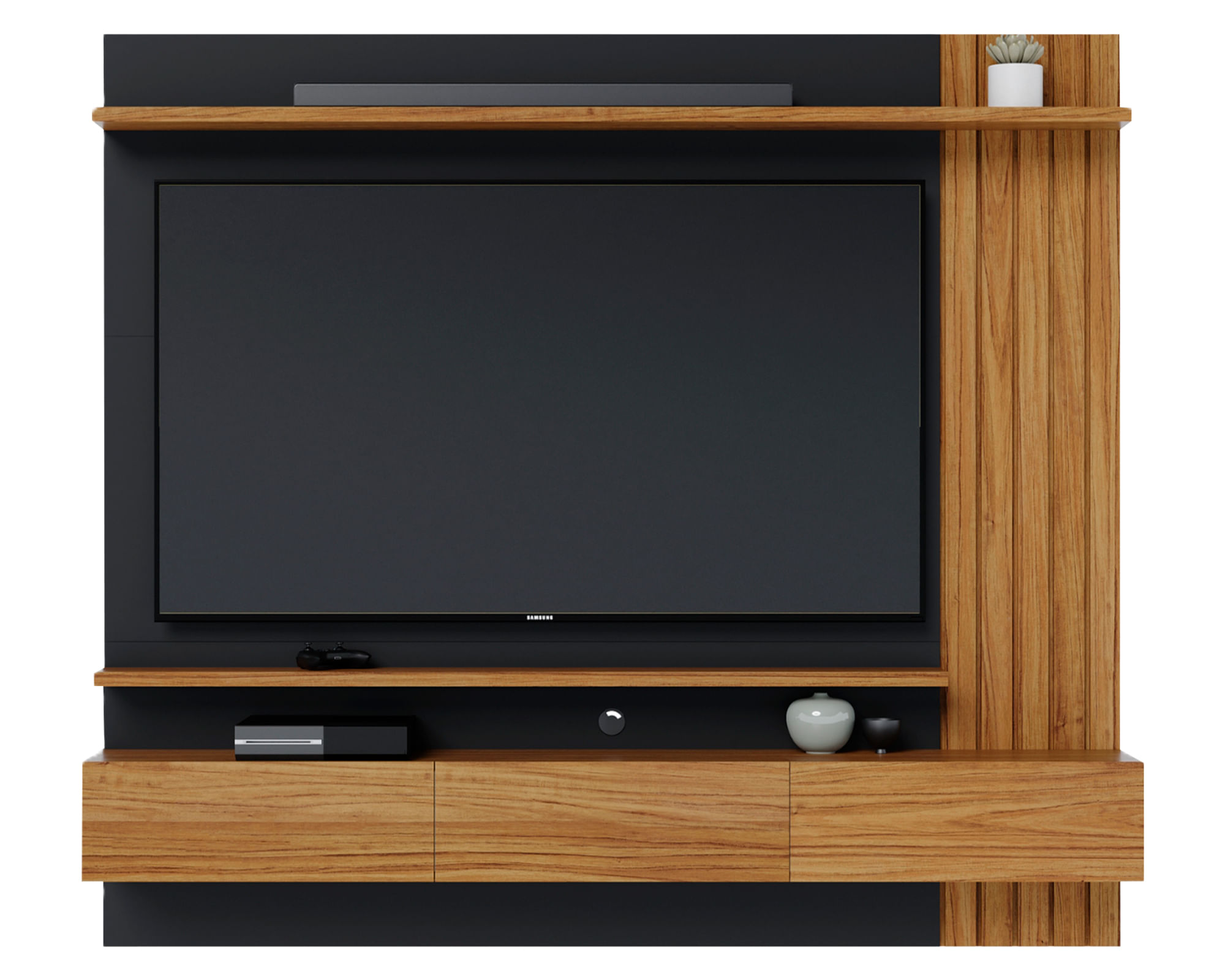 Onessta Home TV aéreo 70" Juriti café/negro
