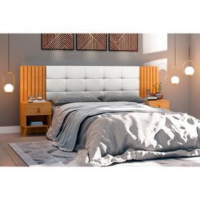 Respaldo adaptable Capitonex blanco/miel 106x160x47 cm