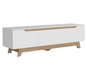 Rack TV Woodall 80" blanco/fresno