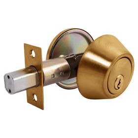 Cerrojo auxiliar llave/perilla bronce