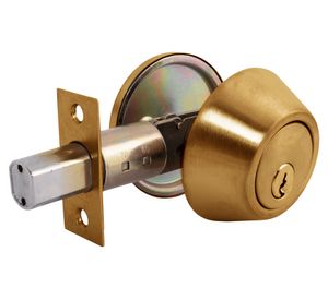 Cerrojo auxiliar llave/perilla bronce