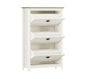 Zapatero 3 puertas posadas blanco/roble