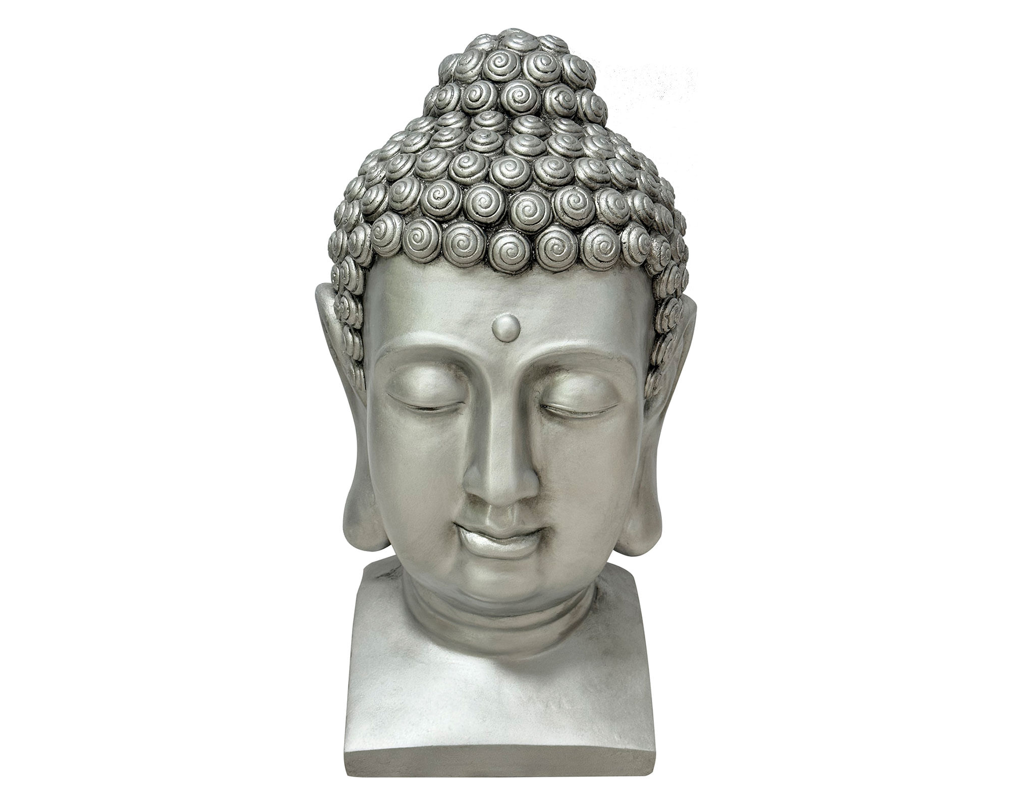 Figura decorativa Buda plata 60 cm | Easy.cl