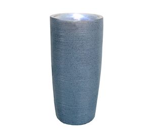 Fuente agua luz LED cilindro 52 cm
