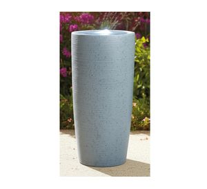 Fuente agua luz LED cilindro 52 cm