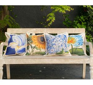 Cojín decorativo Girasol linet crudo 45x45 cm