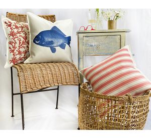 Cojín 45x45 cm Frenchlines red 1 crudo