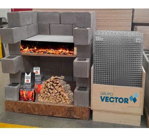 Malla parrilla gris metálico 60x90 cm