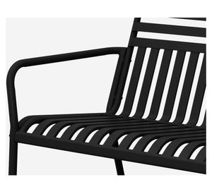 Set living 4 personas Sabrán negro 35x105.5x55 cm