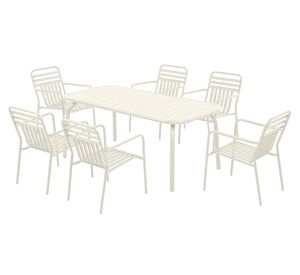 Set comedor 6 personas Sabrán 74x177.5x90 cm