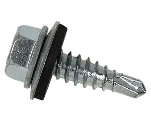 Tornillo autoperforante con golilla hexagonal zincado #12x2'' 200 un