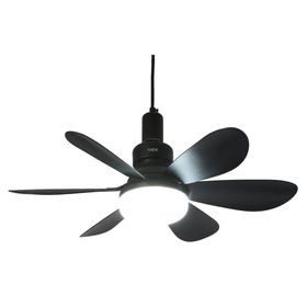 Lámpara con ventilador 40W negro