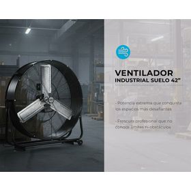 Ventilador suelo industrial 42'' negro