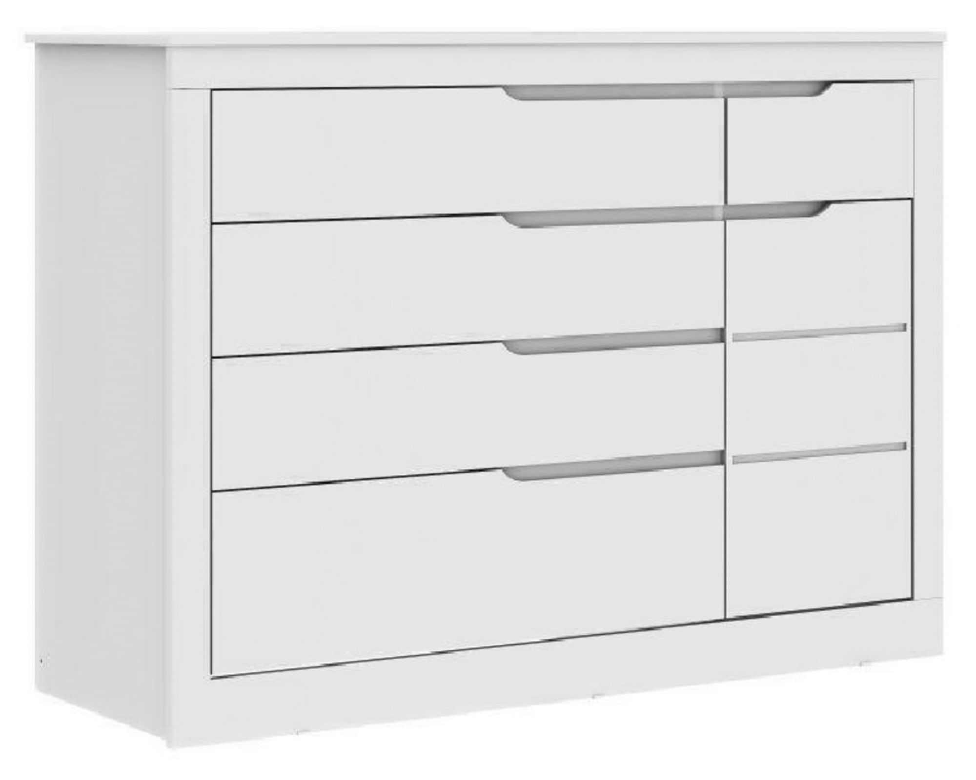 GENERICA Cómoda Cleo blanco 5 cajones 1 puerta