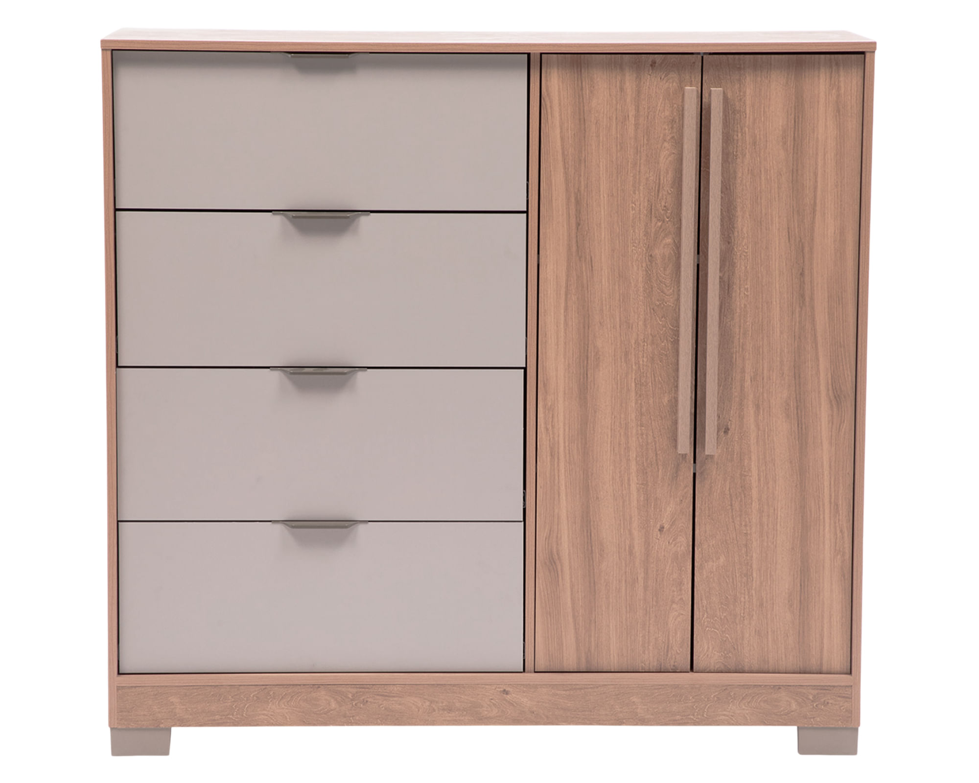 Roca Cómoda Everest canela/titanio 2 puertas 4 cajones