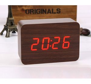 Reloj de mesa Y19131-2 10x10x4 cm madera