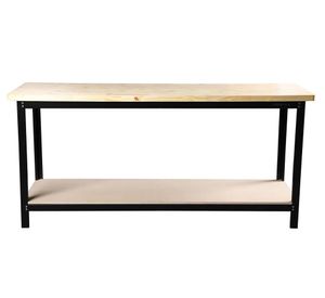 Mesón de trabajo madera sólida 200x60x92 cm