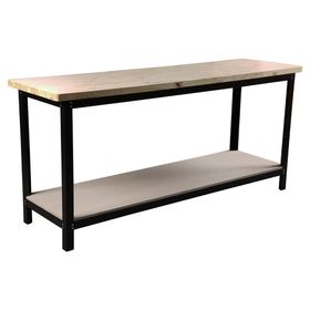 Mesón de trabajo madera sólida 200x60x92 cm